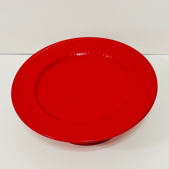 NEW 11 inch Red Cake Stand Dessert Plate Riser Serving Tray - Picture 2 of 6